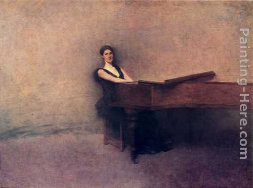 The Piano painting - Thomas Wilmer Dewing The Piano art painting